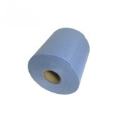 直供木浆涤纶复合水刺无纺布 蓝色平纹木浆PET水刺无纺布