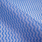 PET无纺布 商超洗碗布用波浪纹印花水刺工艺木浆PET无纺布