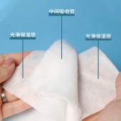 全棉无纺布夹棉卷三层夹棉化妆棉耗材复合夹心棉卷棉片卷材