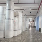 PET无纺布 商超洗碗布用波浪纹印花水刺工艺木浆PET无纺布